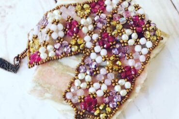 Bracelet violet bronze Dentelle