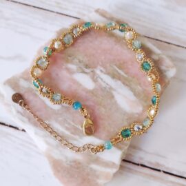 Bracelet vert doré Galaxy