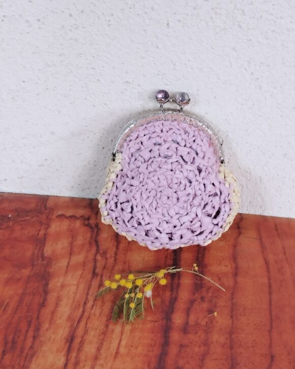 Porte monnaie violet jaune