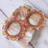 Boucles d'oreilles créoles oranges bronzes collection Galaxy
