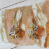 Boucles d'oreilles Pétale violettes jaunes