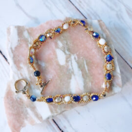Bracelet bleu nuit doré collection Galaxy