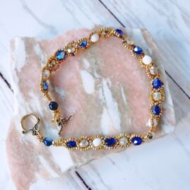 Bracelet bleu nuit doré Galaxy