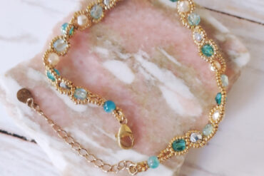 Bracelet vert doré collection Galaxy