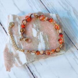 Bracelet orange doré Comète