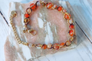 Bracelet orange doré Comète