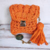 Sac orange au crochet