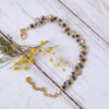 Bracelet Pétale bleu doré