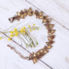 Bracelet Feuille marron jaune bronze