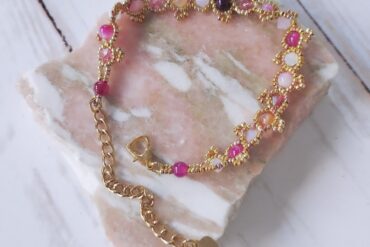 Bracelet Fuchsia Doré – Collection Galaxy