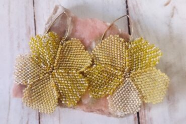 Boucles d’Oreilles Flora jaunes – Collection Nature