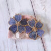 Boucles d’Oreilles Flora - Fleur Violettes Dorées Collection Nature