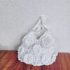 Sac blanc fleur crochet