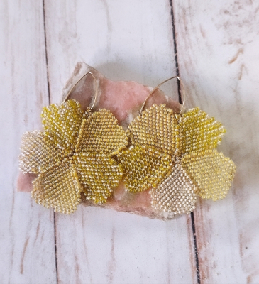 Boucles d’Oreilles jaunes Flora – Collection Nature