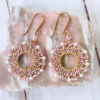 Boucles d'oreilles creoles roses dorées Pétale collection nature