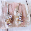 Boucles d'oreilles mauves jaunes Pétale - Collection nature