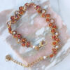 Bracelet orange doré Pétale - collection nature