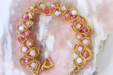 Bracelet rose doré Pétale  - Collection Nature