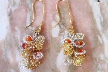 Boucles d'oreilles oranges jaunes Pétale collection Nature