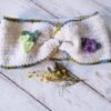 Bandeau cheveux blanc fleuri