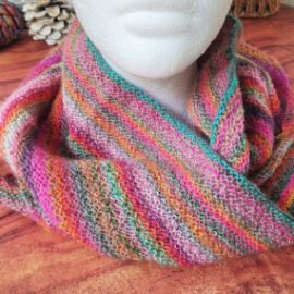 Echarpe rose orange violet